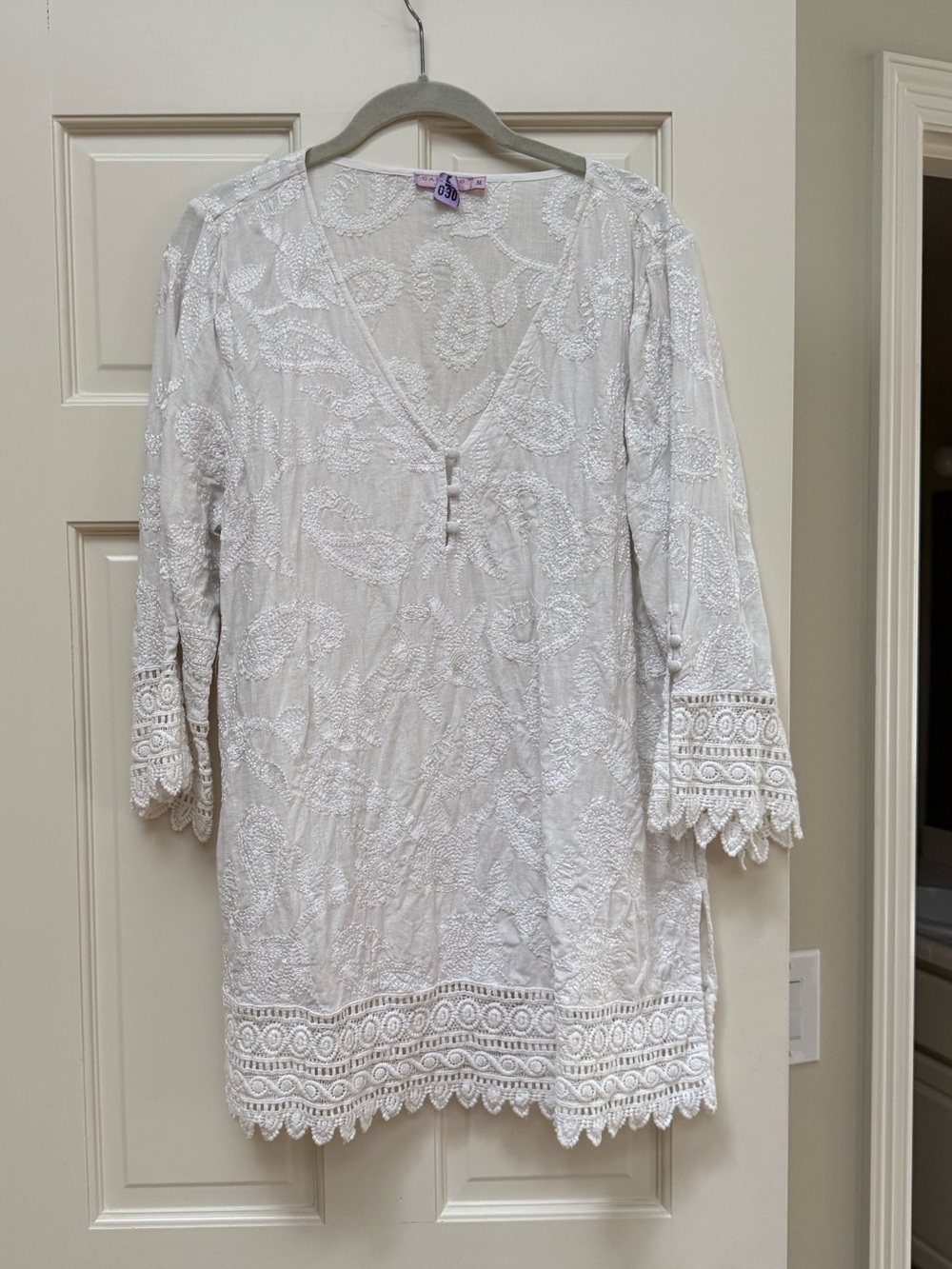 Calypso Saint Barth white linin/cotton blouse m